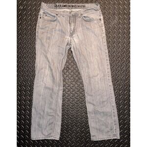 Marc Anthony Mens Grey Straight Leg Jeans Light Wash Denim 33x30 Cotton